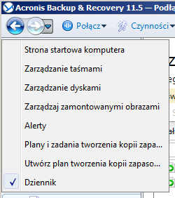 Strona czynności Utwórz plan tworzenia kopii zapasowych Korzystanie z formantów i określanie ustawień Za pomocą aktywnych formantów określ ustawienia i parametry planu tworzenia kopii zapasowych lub