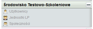 Rysunek 11 Panel sterowania sekcja społeczność/jednostka 3.