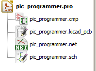 KiCad 10 / 16 3.3 Drzewo projektu Kliknięcie podwójne na ikonę Eeschema uruchomi edytor schematów, w tym wypadku otwierając automatycznie plik pic_programmer.