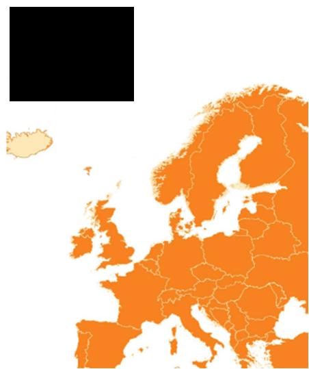 prezentacja danych Dane kartograficzne obejmujące całą Europę