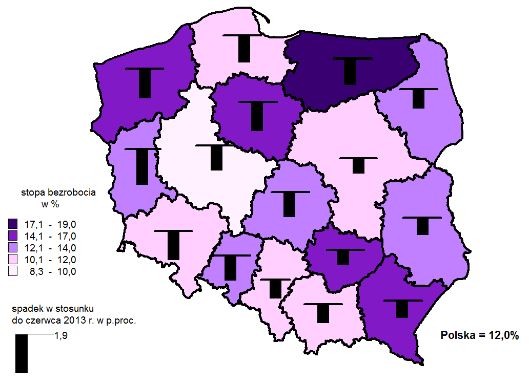 26 Informacja o sytuacji społeczno-gospodarczej województw w skali roku odnotowano we wszystkich województwach, w granicach od 1,9 p.proc. w lubuskim do po 0,8 p.proc. w mazowieckim i świętokrzyskim.