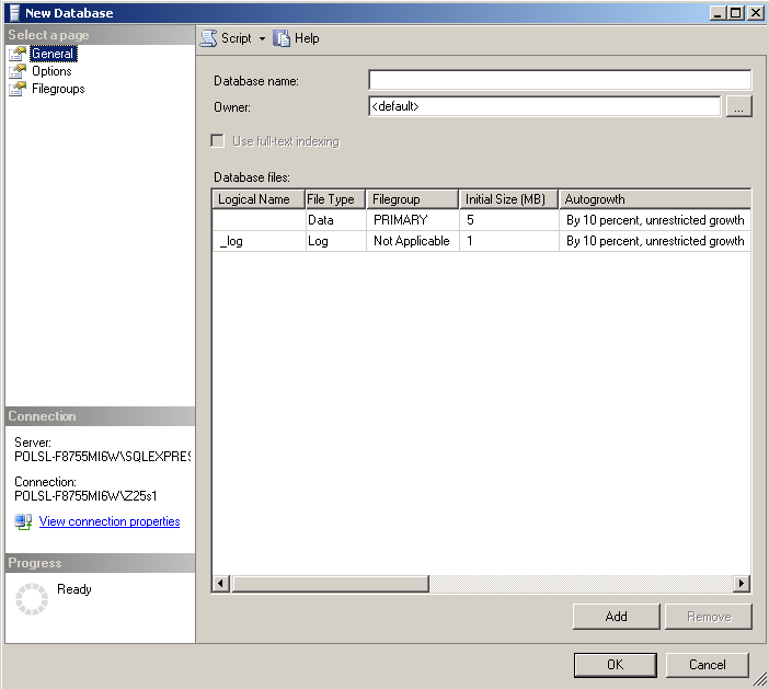 Instrukcja do przedmiotu Bazy danych laboratorium (zajęcia 2) 1 Na poprzednich zajęciach poznaliśmy podstawy korzystania z SQL Server 2005 za pomocą SQL Server Management Studio.