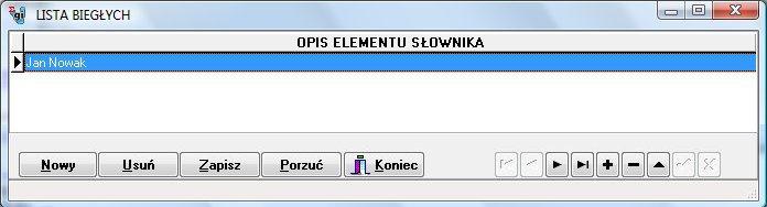 Przykładw, chcąc wprwadzić d bazy danych sbwych biegłeg Jana Nwaka, który zajmwał się wyceną działki, należy w pierwszej klejnści wyknać wpis jeg imienia i nazwiska d słwnika.