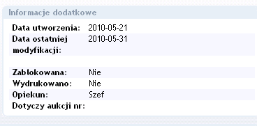 Ilustracja 10: Data modyfikacji - szczegóły paczki Wysłane pobrane będą paczki oznaczone jako wysłane w wybranym zakresie dat Dane