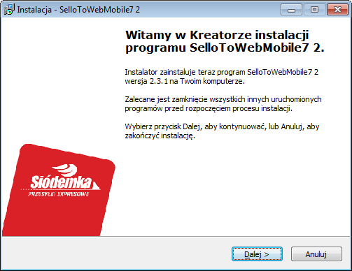 2 Instalacja Aby pobrać aplikację należy skontaktować się z IT Siódemki pod adresem: integracjait@siodemka.com Do uruchomienia aplikacji należy zainstalować pakiet.net Framework 4.