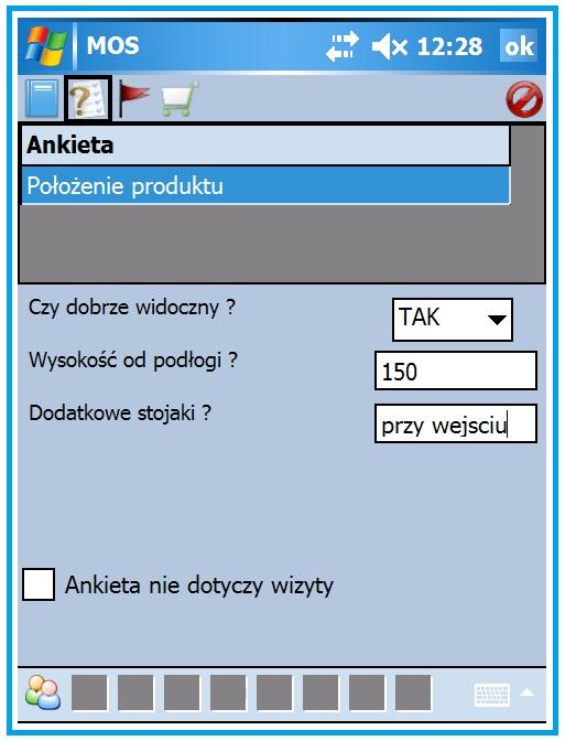 Wizyty Moduł umożliwia zapisywanie danych pozyskanych podczas wizyty. Z poziomu wizyty możliwe jest szybkie przejście do zamówieo, ankiet, materiałów POS i promocji.