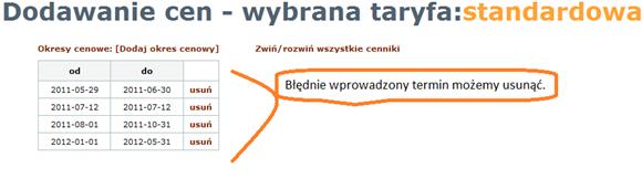 !! Chcąc wprowadzid cenę z wartościami dziesiętnymi jako separatora cyfr zawsze używamy "." (kropki), a nie "," (przecinka), np. 100.