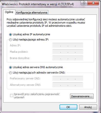 (TCP/IPv4), jeśli nie, to je zaznacz. 5.