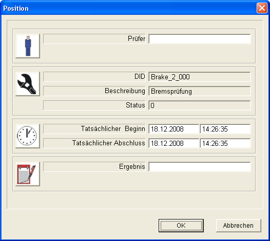 Auftragsmanager BSA / SDL r ermanager r ermanager 11 de 4.6 Registerkarte Positionen In der Registerkarte Positionen werden die Prüfpositionen angezeigt.