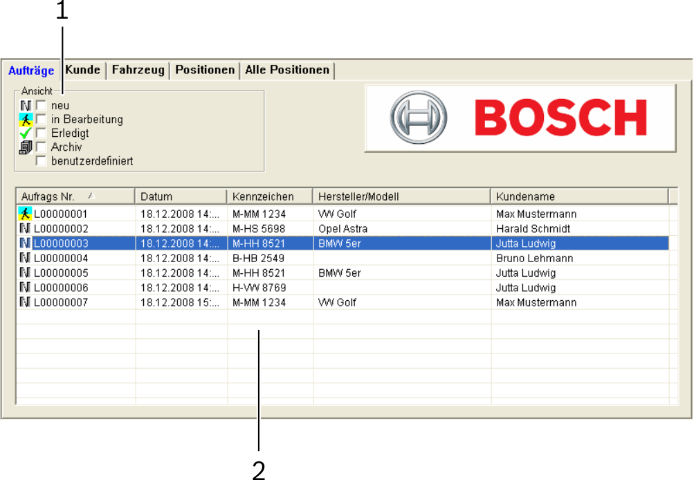 de 8 BSA / SDL Ordermanager Auftragsmanager 4.2.2 Auftragszeile Sie können in der Auftragsliste einen Auftrag auswählen, indem Sie ihn anklicken.