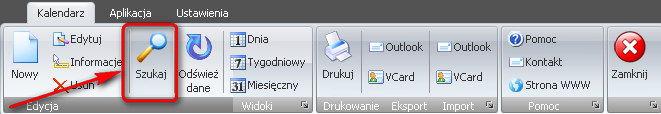 Sposób wyszukiwania Po uruchomieniu opcji szukaj otwiera się okienko wyszukiwania. Wpisując np.