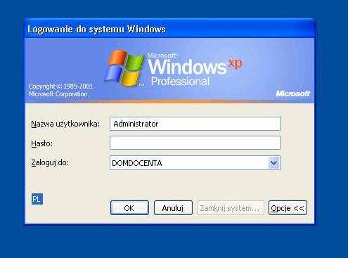 Mechanizmy domen Windowsowych Konfiguracja serwera domeny NT