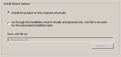 4. Na następnej stronie znajdują się dwie opcje: Install the product on this computer physically. Zainstaluj produkt na komputerze fizycznie.