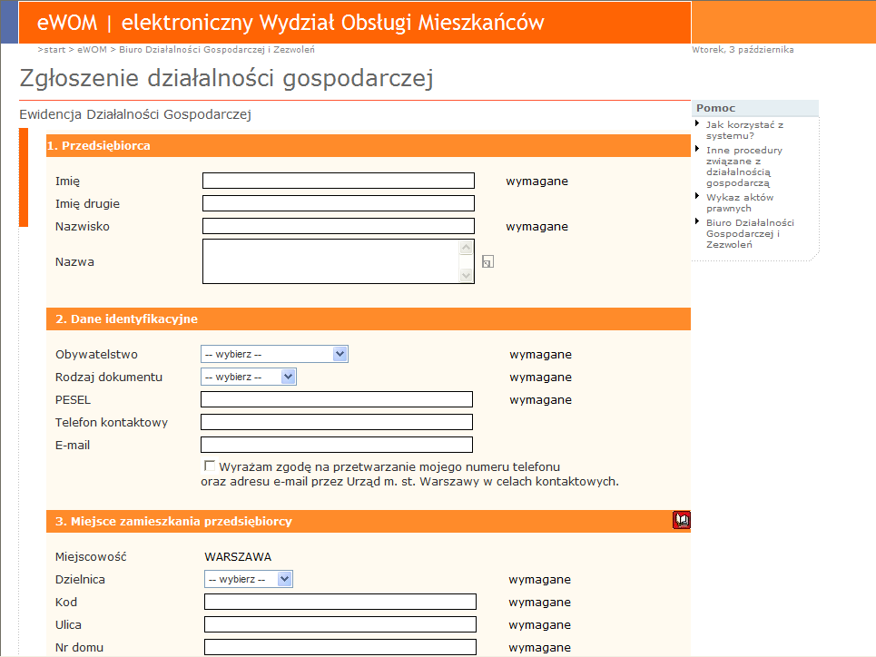 Obsługa e-spraw Przykład