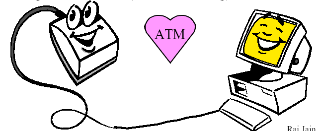 Asynchronous Transfer Mode Sieć ATM = sieć danych + sieć telefoniczna Połączenie komutacji