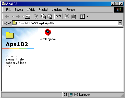 Instalacja sterownika AdobePS aps102.exe Skopiuj sterownik AdobePS w wersji 1.02 z internetowej witryny Adobe.(www.adobe.com).