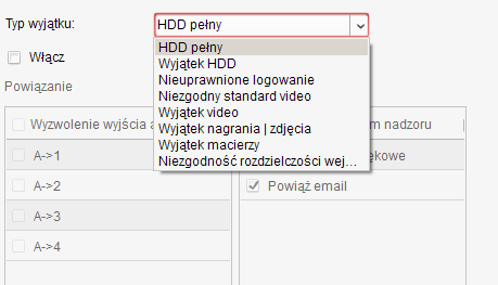 KaŜdy alarm działa wg.