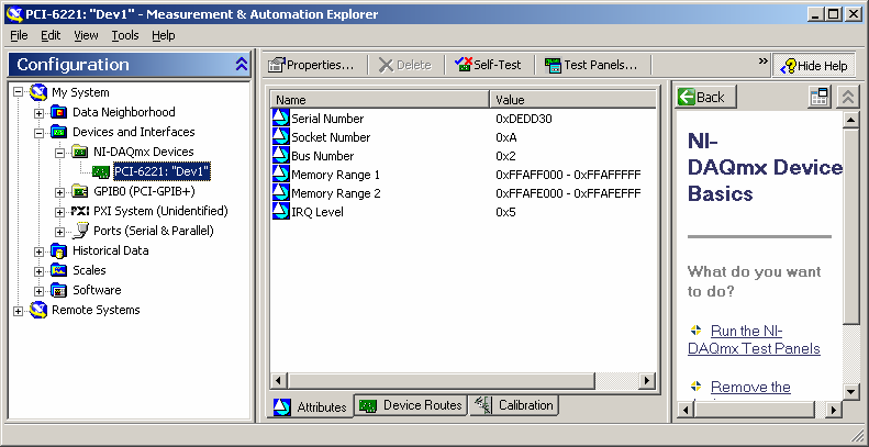 Konfiguracja karty akwizycji danych pomiarowych DAQ Uruchom program konfiguracyjny Measurement & Automation Explorer
