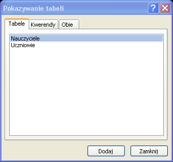 8 Tworzenie relacji Jeśli w projekcie istnieją przynajmniej dwa obiekty typu tabela, można ustanowić relacje pomiędzy rekordami znajdującymi się w nich.