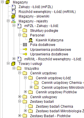 Aby nadać uprawnia użytkownikowi lub grupie użytkowników należy kliknąć na wybranej grupie lewym klawiszem myszy a następnie z menu, które się pojawi wybrać funkcję Edytuj, co umożliwi wprowadzenie