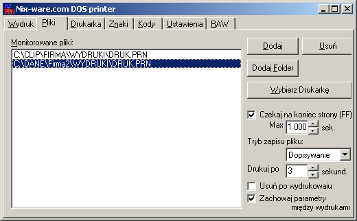 Nix-Ware.com DOS printer emulator strona 4 1. Następnie wcisnąć Rejestracja. 2. W polu Nazwa wpisać otrzymaną nazwę do rejestracji (lub nazwę tymczasową) 3.