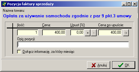 Podpowiadany przez program asortyment ma taki sam rejestr jaki jest wybrany na zakładce 1.Dokument.