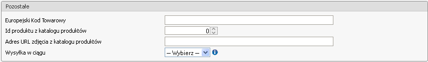 Dostawa, płatność - należy określić koszty dostawy w zależności od wybranych opcji. Pozostałe - należy uzupełnić parametry, które są różne w zależności od wybranego serwisu i kategorii allegro.