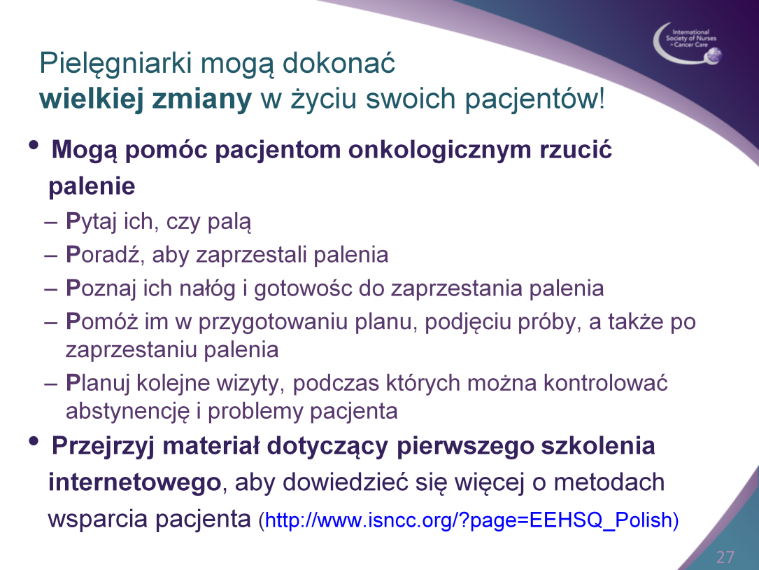 Pielęgniarki mogą dokonać wielkiej zmiany w życiu pacjentów chorych na raka.