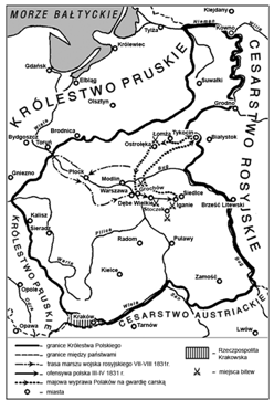 2.16 Zadanie 16. 2.16.1 Treść zadania Mapa do zadań 16. i 17. Na podstawie: S. Kieniewicz, Historia Polski 1795-1918, Warszawa 2002.