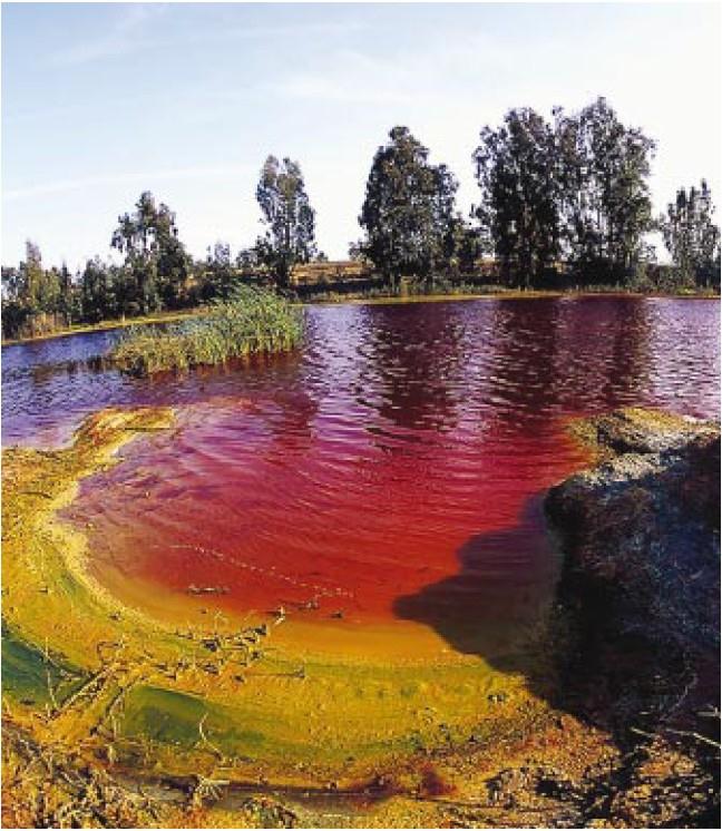 Rio Tinto (Hiszpania) - rzeka przepływająca przez masyw silnie zmineralizowany siarczkami żelaza Rejon działalności górniczej z czasów przedrzymskich i rzymskich Julio
