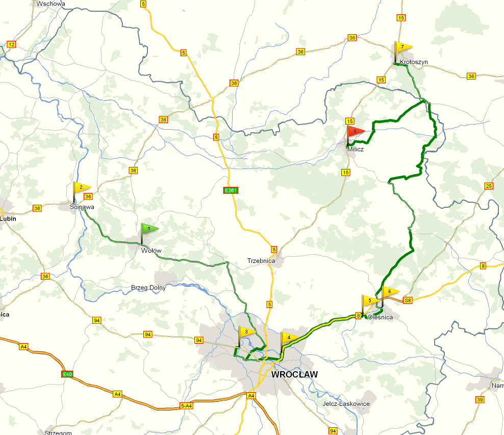 ustawienie dowolnego punktu jako startu oraz końca trasy, co jest przydatne zwłaszcza w przypadku tras wielodniowych (gdy pojazd nie wraca do bazy); szybką