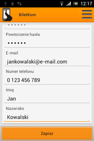 1. Pierwsze użycie aplikacji rejestracja użytkownika Aplikację należy pobrać z Internetu ze Sklepu Google Play korzystając z linku: https://play.google.com/store/apps/details?id=pl.info.astra.