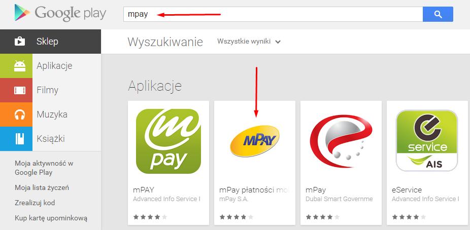 W celu instalacji aplikacji mobilnej mpay płatności mobilne wymagane jest poprawnie skonfigurowane konto w sklepie GooglePlay. Aplikacja jest darmowa a proces instalacji zajmuje tylko chwilę. 1.