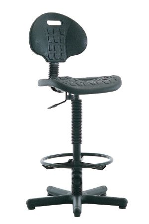 LP 27 Krzesło 0 Produkt powinien spełniać następujące wymogi: antypoślizgowe siedzisko i oparcie z miękkiego poliuretanu, regulacja wysokości siedziska za pomocą podnośnika pneumatycznego metalowa,