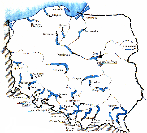 Rycina nr 2: Zagrożenie powodziowe w Polsce Zagrożenie obszaru kraju katastrofalnymi zatopieniami Źródło: opracowanie własne na podstawie Wikipedii Przez cały czas trwania zagrożenia powodziowego