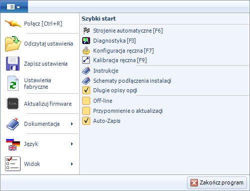 3 Wirtualny panel z paskiem stanu oraz trójkątem informującym o zarejestrowaniu błędu przez sterownik NEVO oraz OBD. 3.