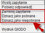 Potwierdzenie wydruku następuje po wciśnięciu przycisku Seria, znajdującego się w menu po lewej stronie ekranu. 9.