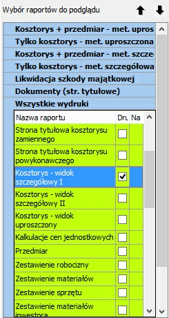 58 Jak stworzyć kosztorys w programach SeKo PRIX i SeKo SMART Wyjaśnienia wymaga nazewnictwo przyjęte przez na w czasie tworzenia nowego modułu wydruków.