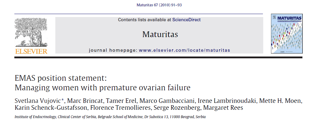 POF premature ovarian failure brak miesiączki (pierwotny lub wtórny) hipoestrogenizm FSH >40 IU/L przed 40 r. ż.