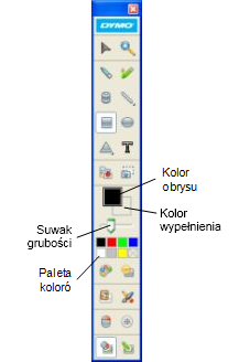 MimioTeach Użycie pisaka odręcznego 1. Kliknij przycisk Pisak. 2. (Opcjonalny) Aby wyregulować szerokość linii, przeciągnij suwak grubości. 3.