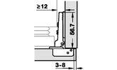 seria Standard Duomatic 94 o do drzwi zabudowy chłodziarek Zawiasa stosowana do drzwi zabudowy meblowej