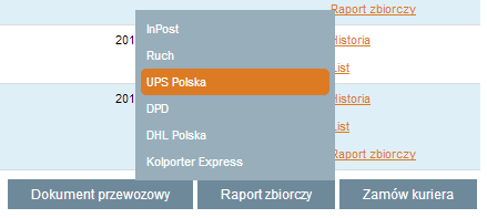 Krok 2 W osobnym oknie pokaże się lista zatwierdzonych przesyłek danego kuriera. Przesyłki, dla których nie chcemy wydrukować etykiet, można usunąć z list poprzez kliknięcie na łącze Usuń.