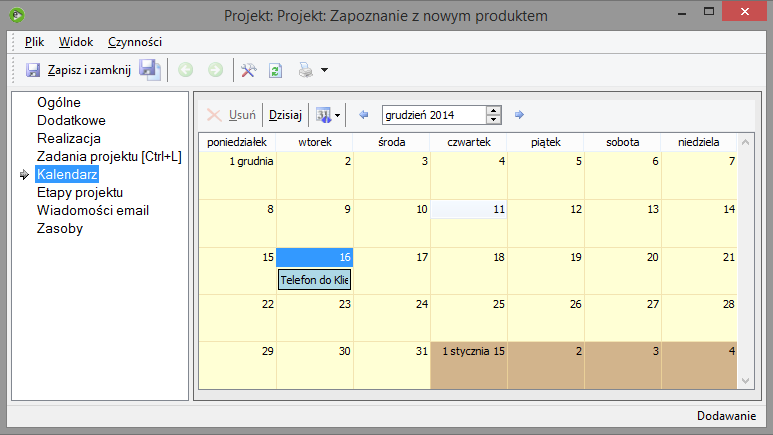 Pola Dopuszczalny koszt oraz Planowany przychód służą do wprowadzenia oczekiwanych wartości osiągniętych na poziomie projektu. Powyższe kwoty będą podliczane w ramach kampanii.