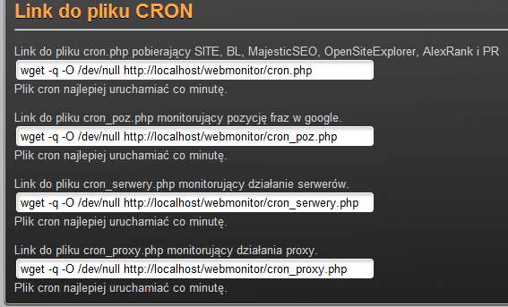 Open Site Explorer API - formularz dodawania danych do połączenia z serwisem opensiteexplorer.