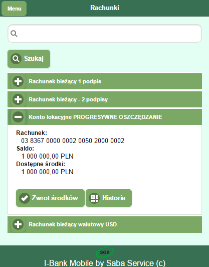 Przedsiębiorstwo Informatyczne SABA SERVICE Sp z oo 74-320 Barlinek; ul Gorzowska 64/4 e-mail:biuro@sabaservicepl Rys 319 Przelew ZUS Rys 320 Przelew ZUS cd Rys 321 Przelew ZUS cd Rys 322