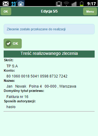 po wyświetleniu listy kontrahentów kliknąć przycisk Wyświetlony zostanie formularz, na którym należy wprowadzić Skrót oraz Konto nowego adresata (Rys 331) Po wprowadzeniu danych należy kliknąć