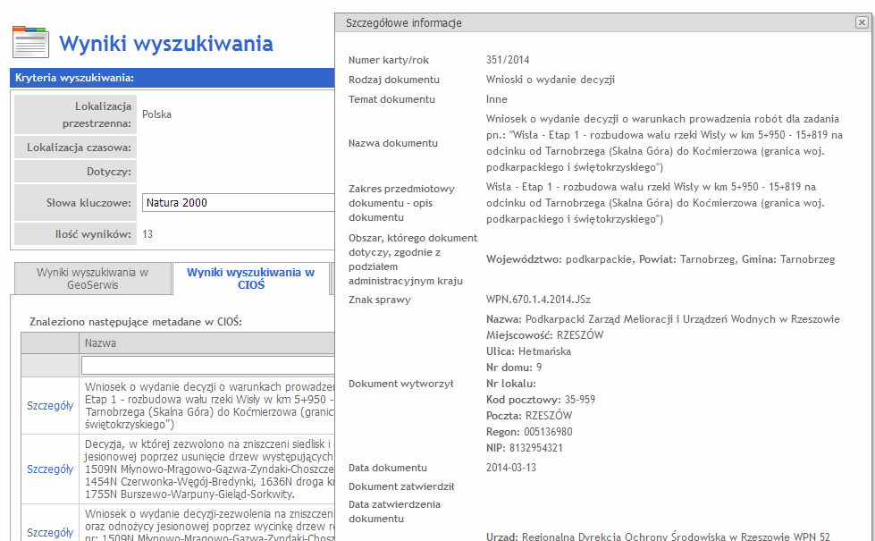 Wnioskomat zharmonizowane usługi ugi wyszukiwania Wnioskomat zharmonizowane usługi ugi wyszukiwania Informacje dotyczące ce monitoringu środowiska Państwowy Monitoring Środowiska art.