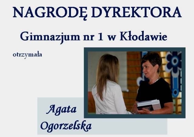 16 Uchwałą Rady Pedagogicznej Gimnazjum nr 1 w Kłodawie z