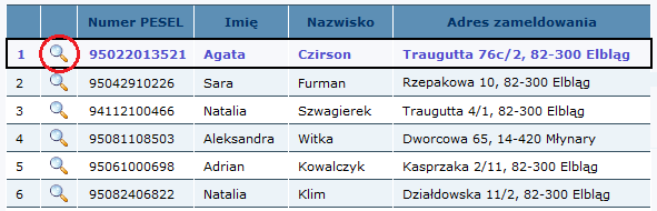 12 z 18 3.3 EDYCJA UCZNIÓW Jeśli dane osobowe ucznia się zmieniają, moduł Użytkownicy umożliwia ich edycję.