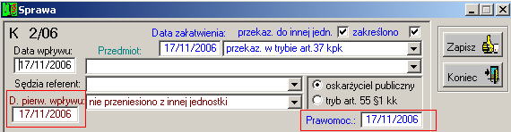 Opis sprawozdania MS-S5 w Wydziale Karnym I instancji Sądu Okręgowego 14 Rys. 24.